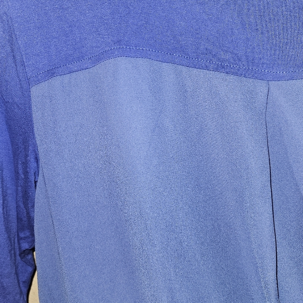 JM Collection Womans V Neck Blue Blouse Size M - Picture 10 of 10